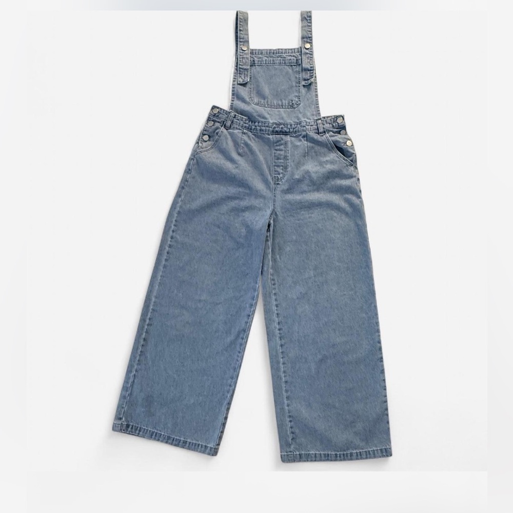 Cider Light Wash denim overalls women’s XL Wide Leg spring summer granola